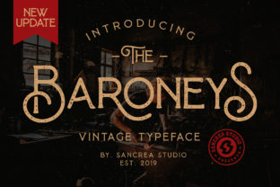 Baroneys: A Vintage Display Font for Timeless Design Projects