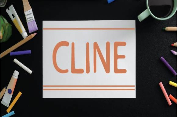 Cline: A Joyful Display Font for Creative Expression