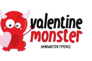 Valentine Monster Font for Creative Projects